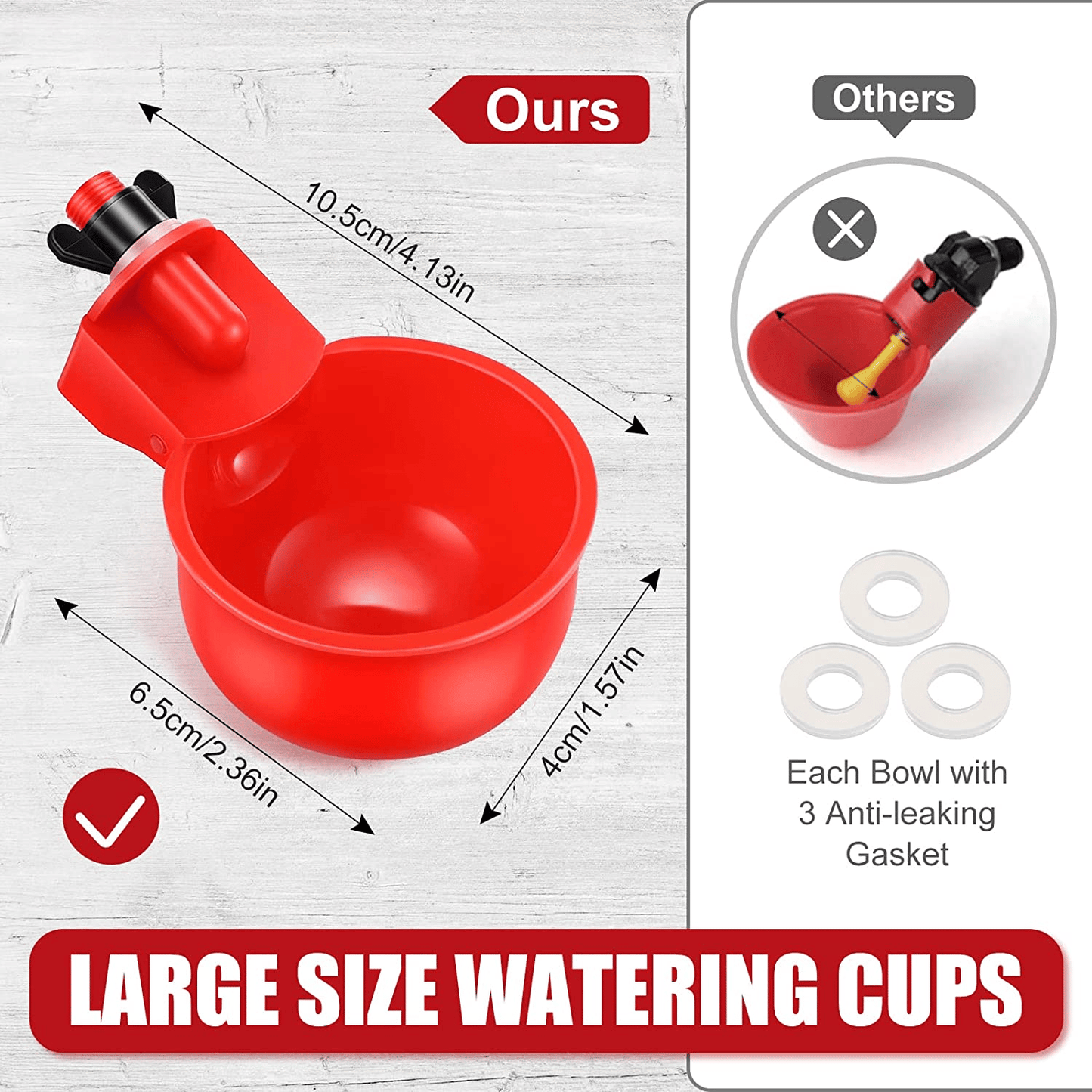 (HOT SALE) 6PCS/SET Automatic Poultry Drinking Bowl - Buy 2 Get 1 Free