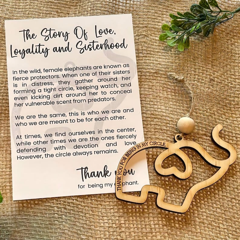 šFriendship gift ⢠sisterhood elephant