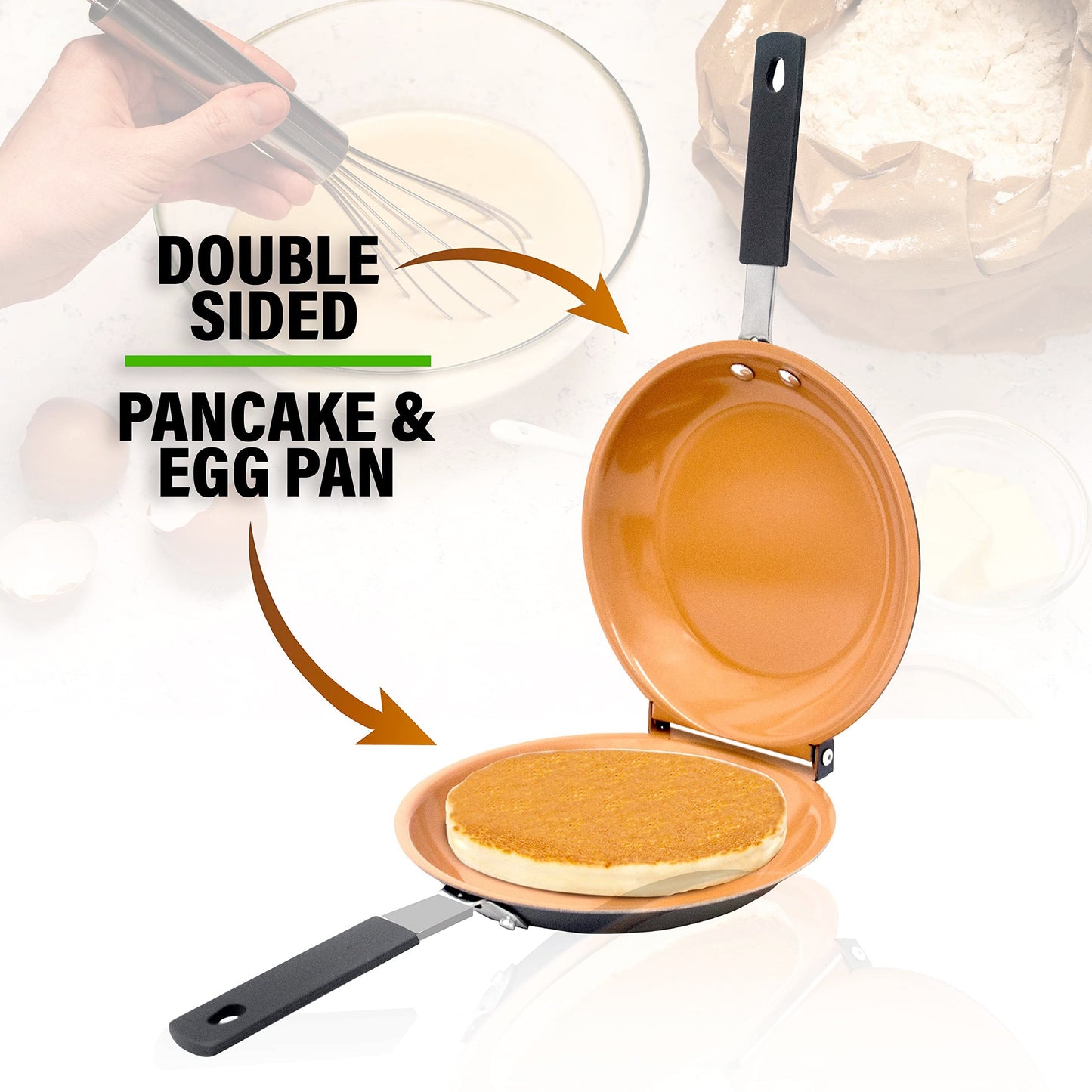 π DOUBLE SIDED NON-STICK FRYING PAN
