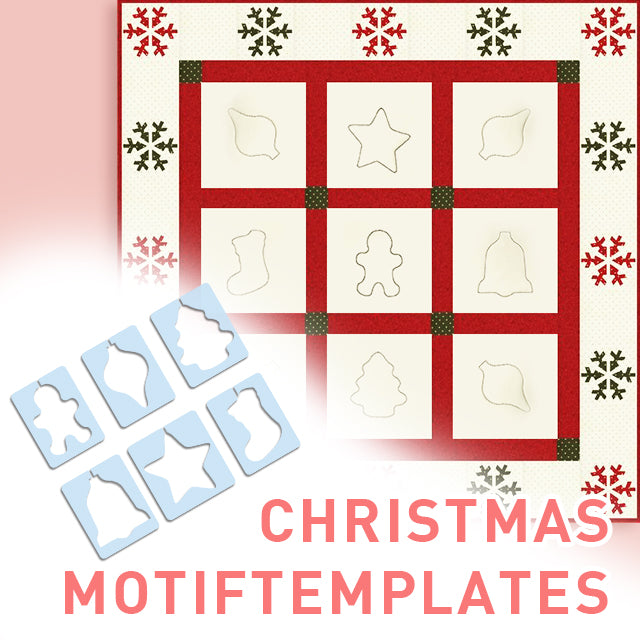 Christmas Motif Quilting Template Set (6 PCS) - With Instructions