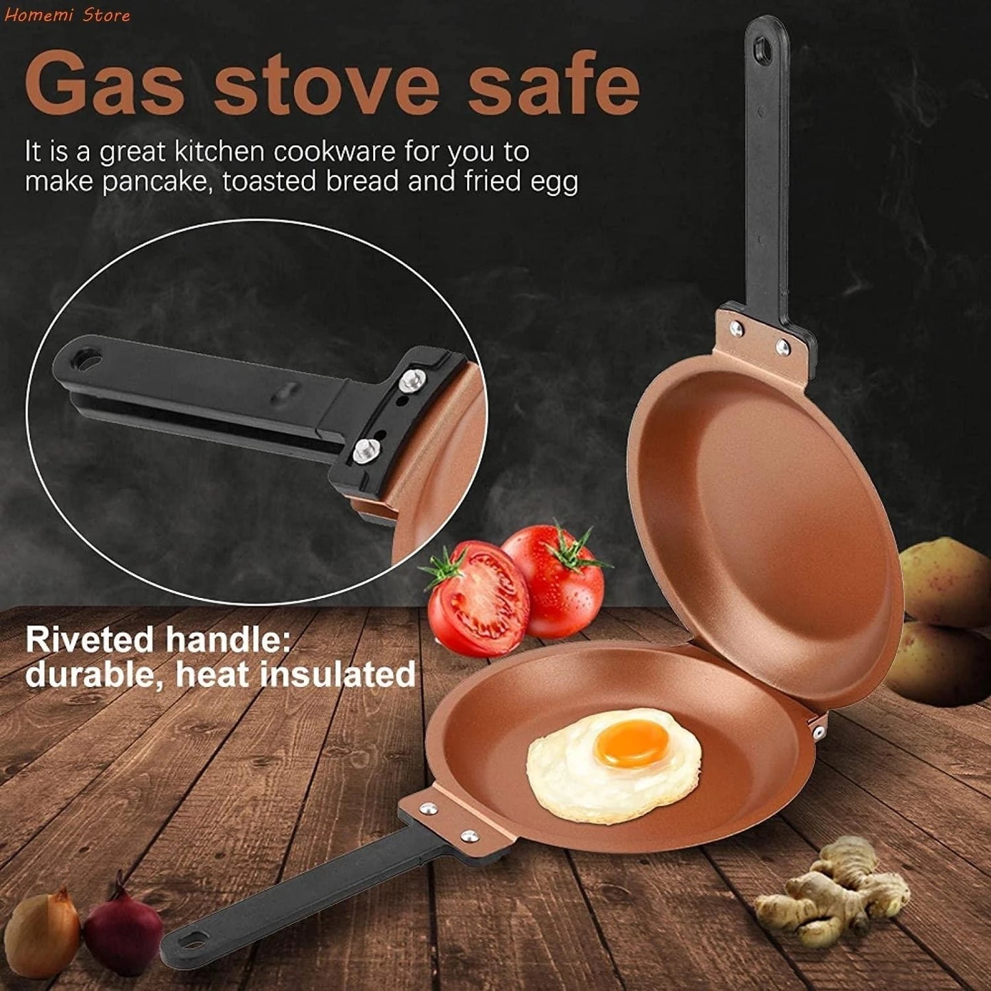 π DOUBLE SIDED NON-STICK FRYING PAN