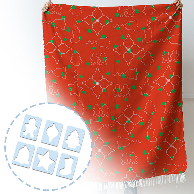Christmas Motif Quilting Template Set (6 PCS) - With Instructions