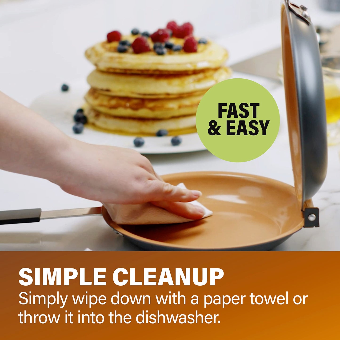 π DOUBLE SIDED NON-STICK FRYING PAN