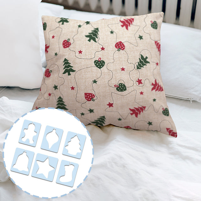 Christmas Motif Quilting Template Set (6 PCS) - With Instructions