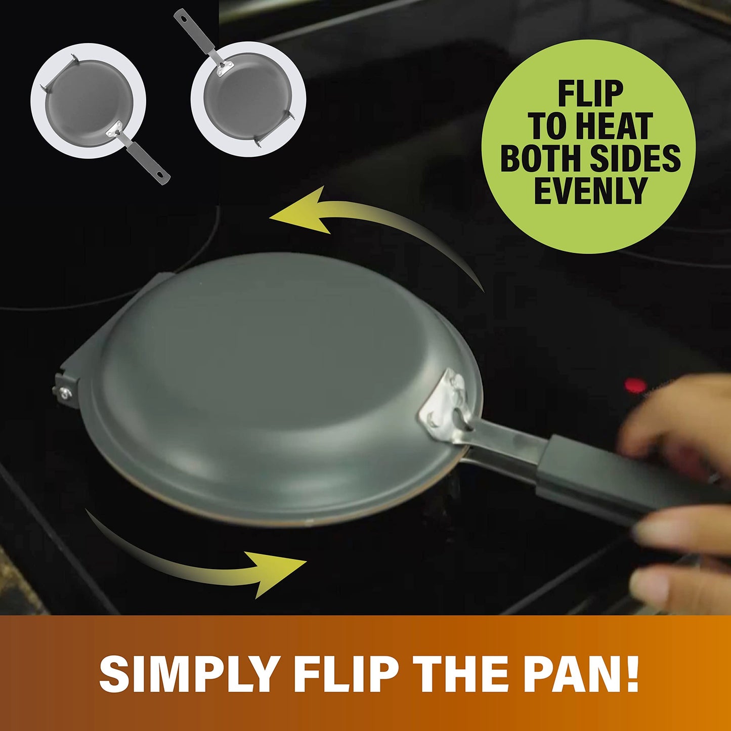 π DOUBLE SIDED NON-STICK FRYING PAN