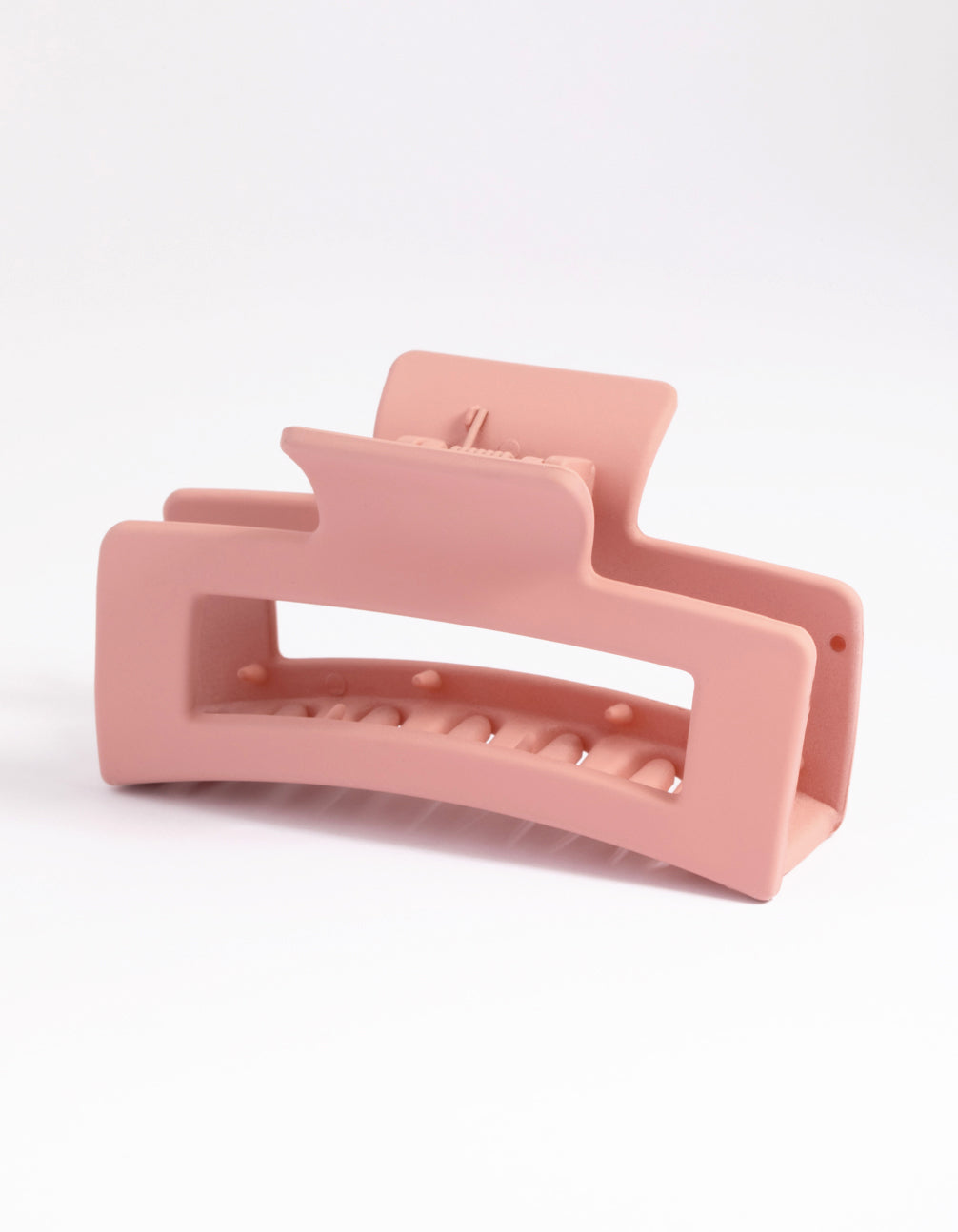 Blush Pink Large Coated Box Claw Clip