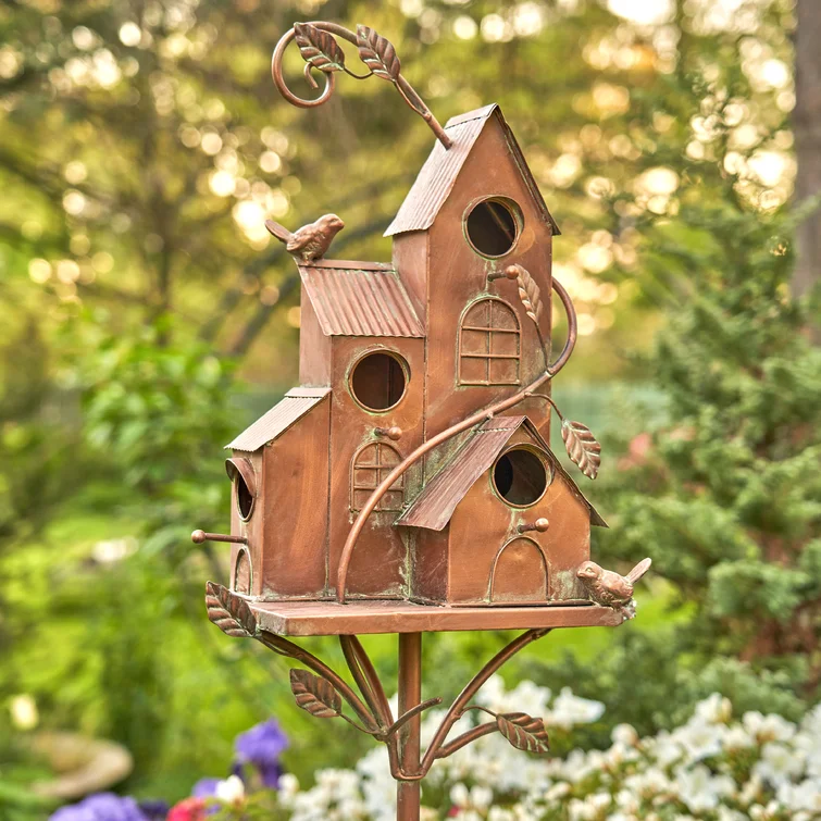 Birdhouse Garden Stakes