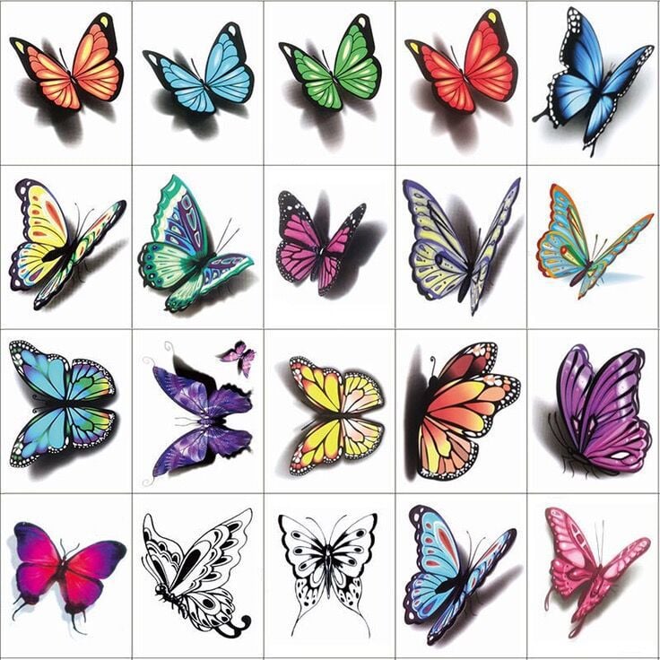 ❤️ Trendy 3D Tattoo Stickers 50 PCS