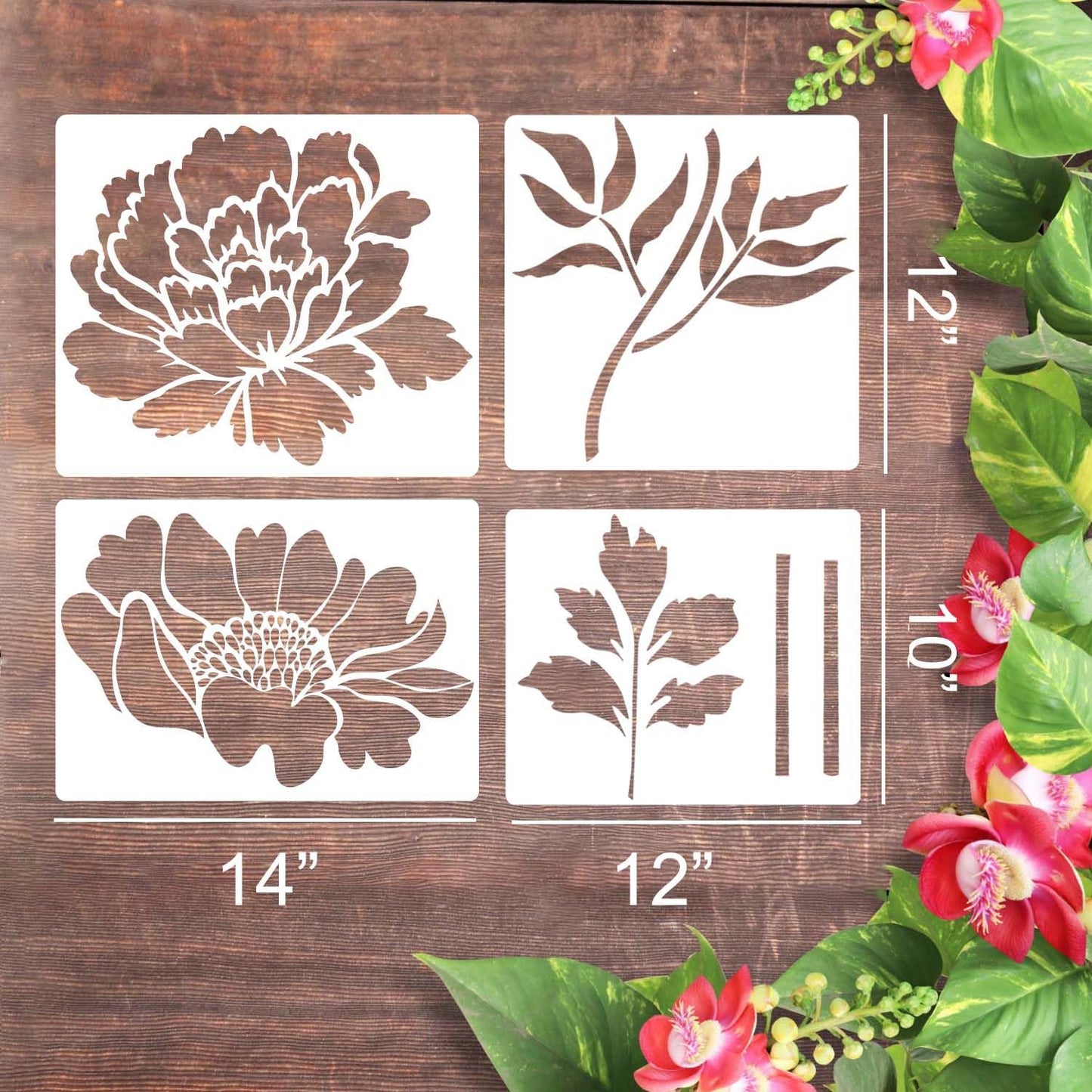 🏡Garden Fence Large Flower Stencils🌻DIY Decoration