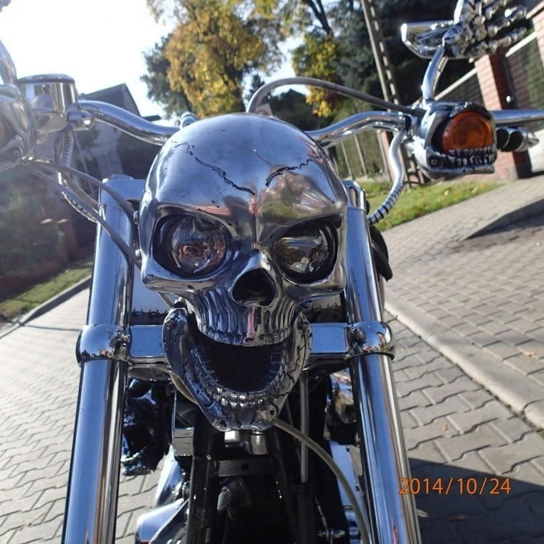 💀Motorcycle skull lamp🎃Halloween Pre