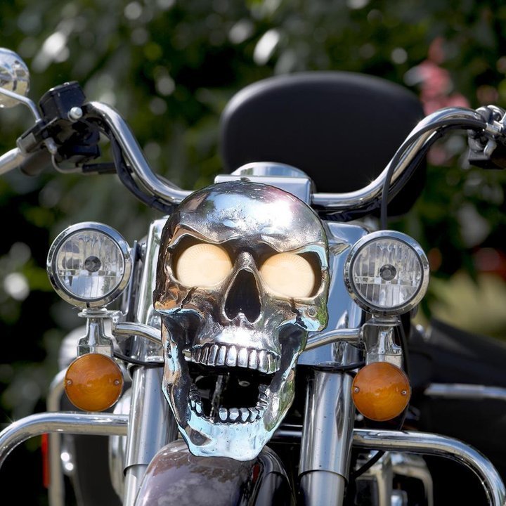 💀Motorcycle skull lamp🎃Halloween Pre