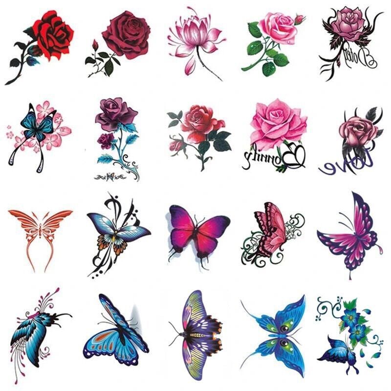 ❤️ Trendy 3D Tattoo Stickers 50 PCS