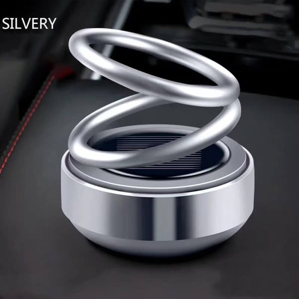 Solar Rotating Double Ring Suspension Car Aromatherapy Ornament💖