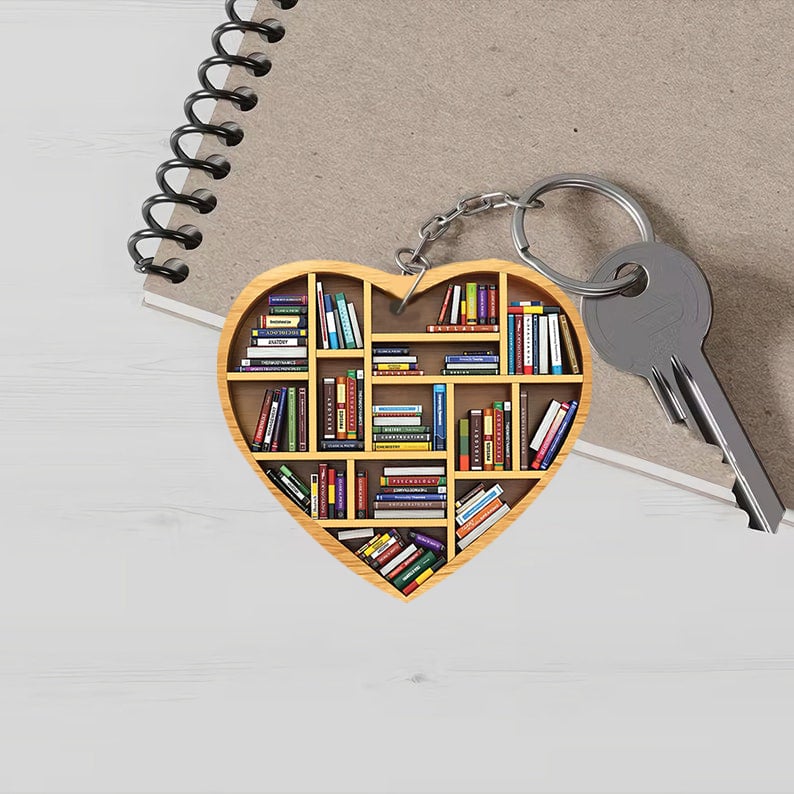 💝Book Lovers Heart Ornament(2D Flat)