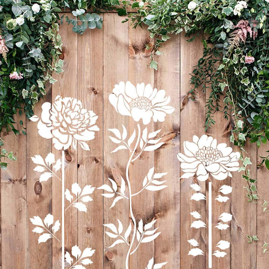 🏡Garden Fence Large Flower Stencils🌻DIY Decoration