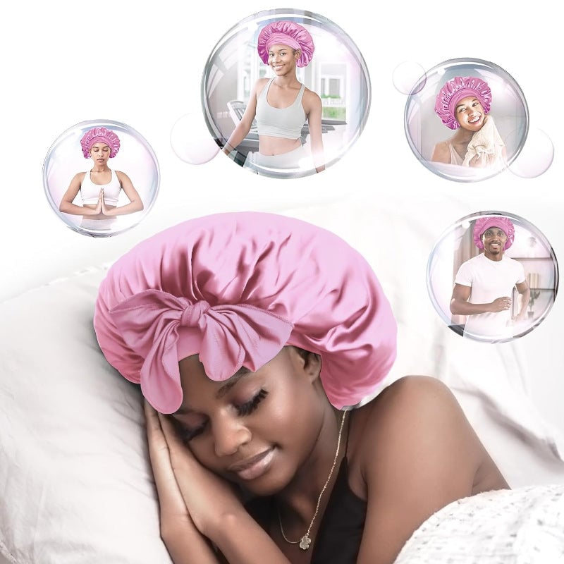 Silk Night Sleeping Cap Bonnet