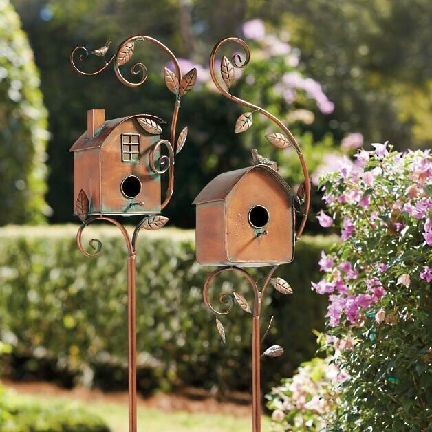 Birdhouse Garden Stakes