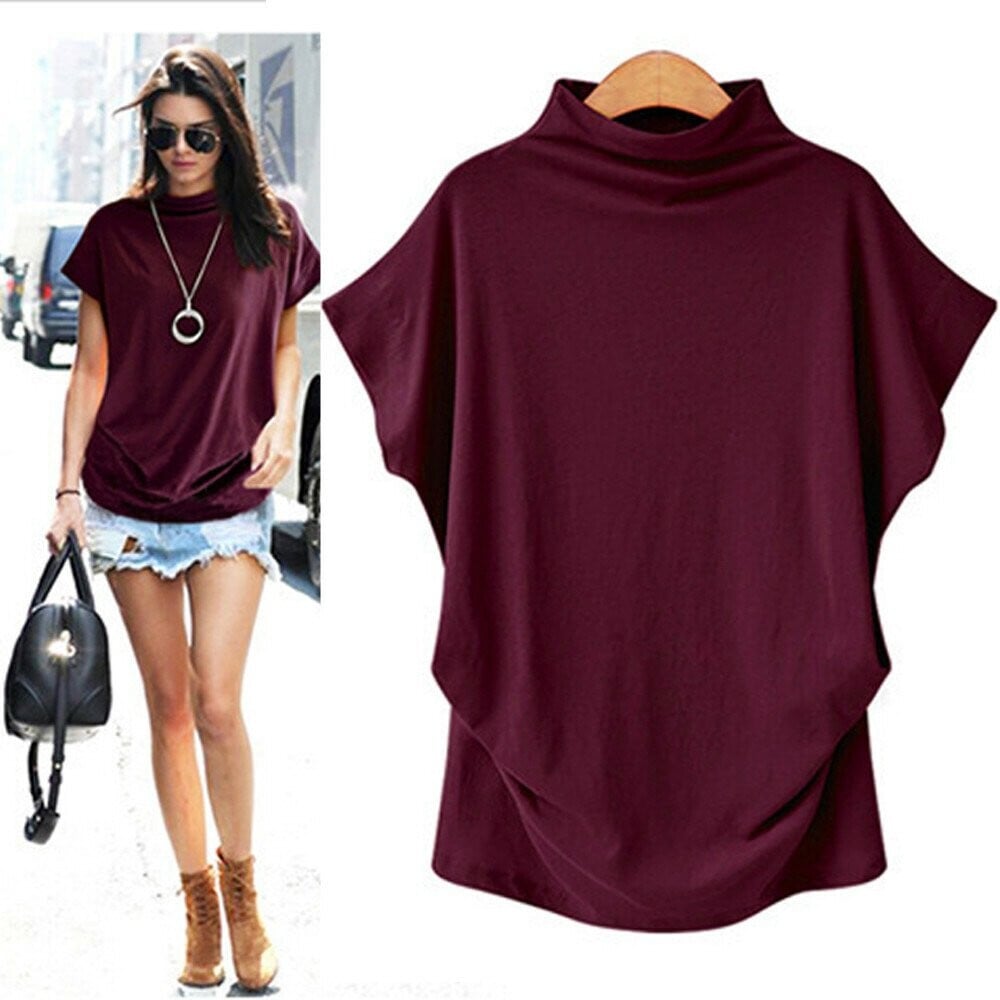 Women Turtleneck Loose Casual Top