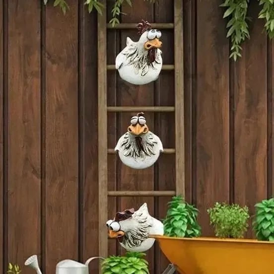 🔥🔥Funny Chicken Garden Fence Decoration