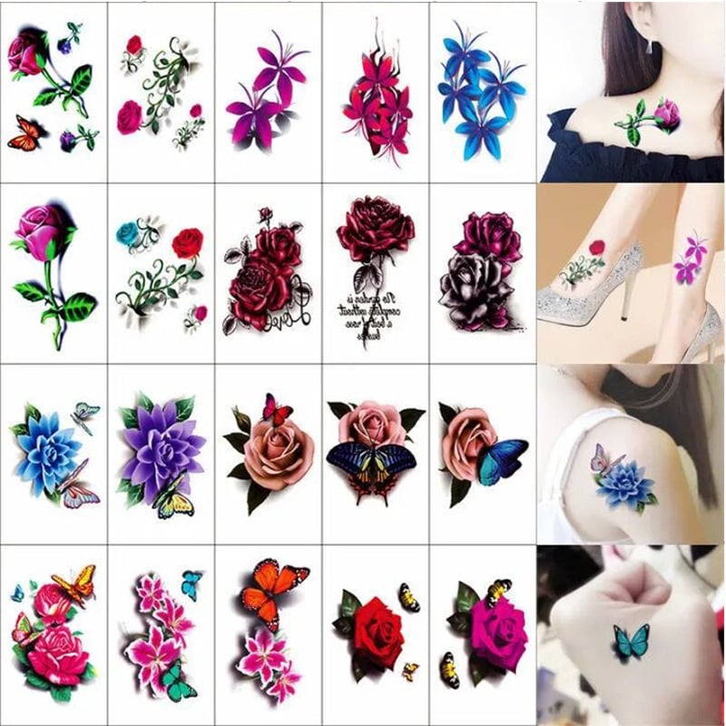 ❤️ Trendy 3D Tattoo Stickers 50 PCS