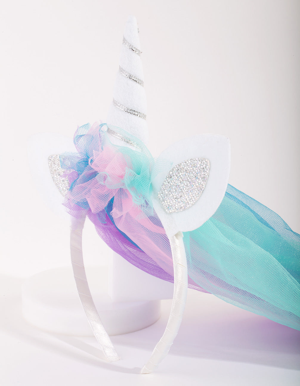 Kids Unicorn Rainbow Veil Headband